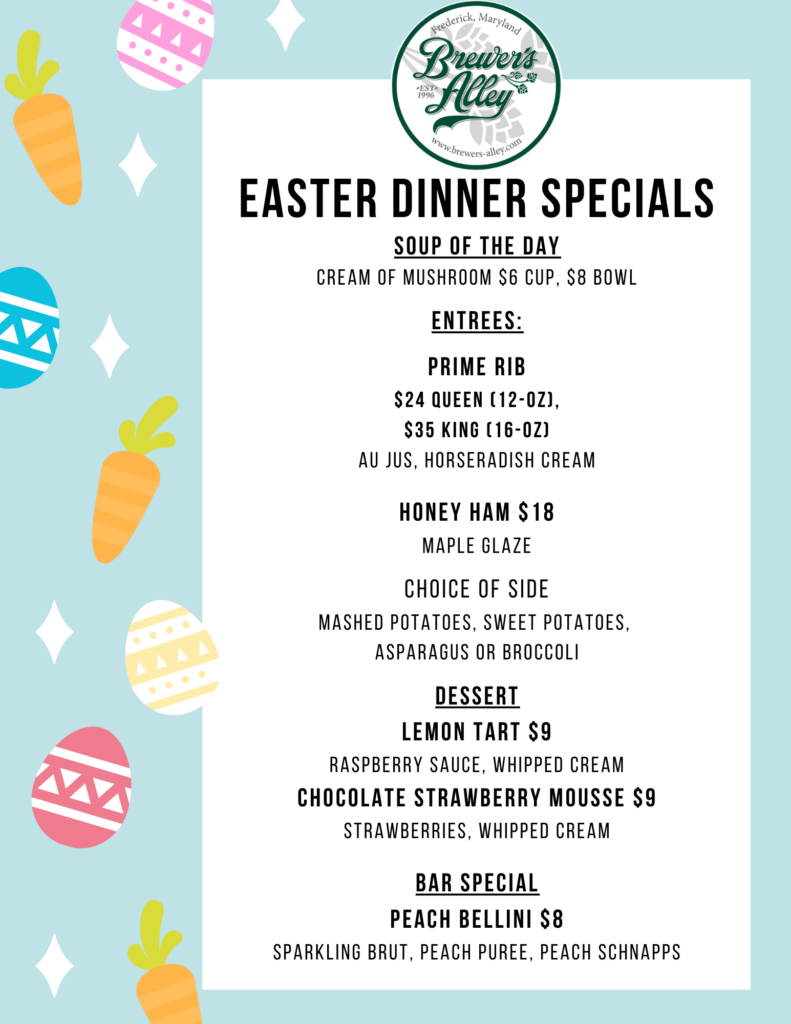 Easter Sunday Buffet 10am-3pm - Brewer's Alley